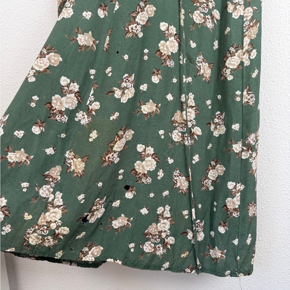 Vintage Rampage 80s Maxi Dress Floral FLAWS - Picture 6 of 7